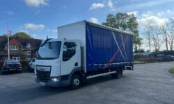 EURO 6 2015 DAF LF 150 7.5 TONNE CURTAINSIDER WITH COLUMN TAILLIFT