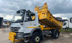 2013 4X4 13 TONNE MERCEDES ATEGO 1318 TIPPER WITH SNOW PLOUGH